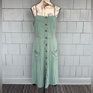 Berydress Midi Button Up Pocket Dress